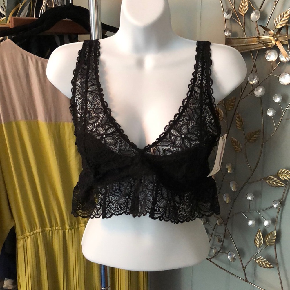 NWT Jessica Simpson black lace bra size medium - Picture 1 of 4